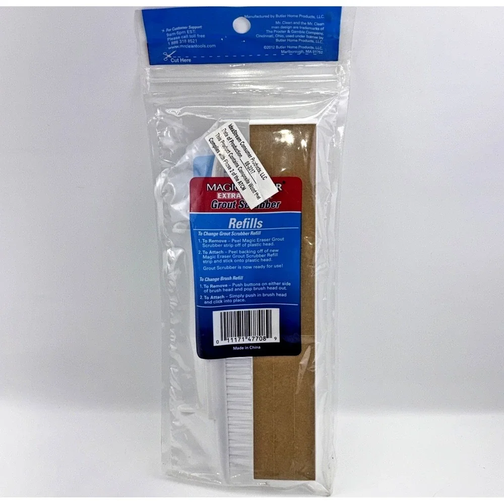 Mr Clean Magic Eraser Extra Power Grout Scrubber Refills 4 Pc Set NOS